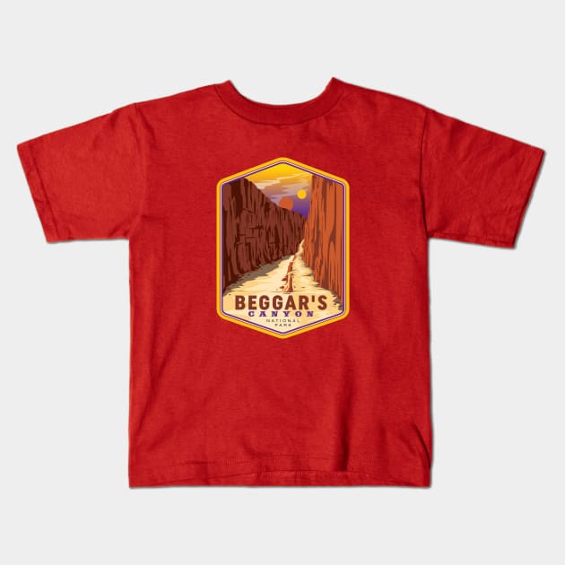 Beggar's Canyon National Park Kids T-Shirt by MindsparkCreative